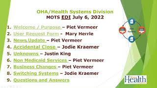 Electronic Data Interchange (EDI) webinar recording​​ (07/06/2022)​