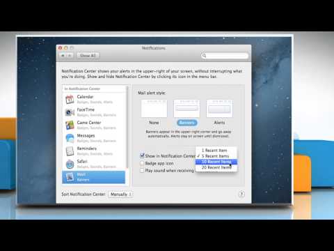How to Customize Notifications from the Notification Centre in Mac® OS X™