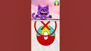 Miss Delight x Smiling Critters Painting 0 number color puzzle game #shorts #paint #color