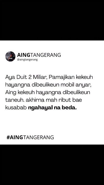 Kumaha nyah lur? kira-kira aya solusi teu?#aingtangerang #aing #sunda #tangerang #ngacaprak
