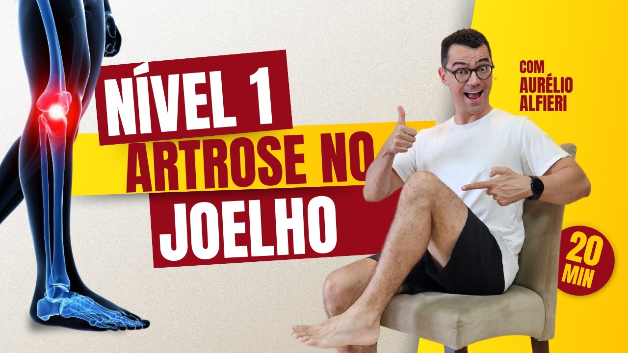 EXERCÍCIOS ARTROSE NO JOELHO | Nível 1 | Exercícios para Idosos