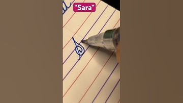 “Sara” name in cursive handwriting #cursive #handwriting #learn #art #name #share #shorts #shorts