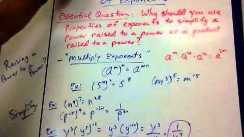 7-4 Multiplication Properties of Exponents