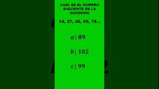 CUAL ES EL NUMERO SIGUIENTE