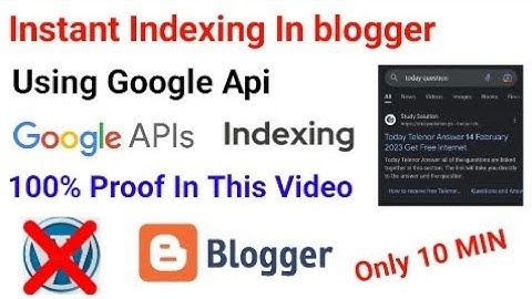 fast index post in blogger using google api | blogger indexing problem solve