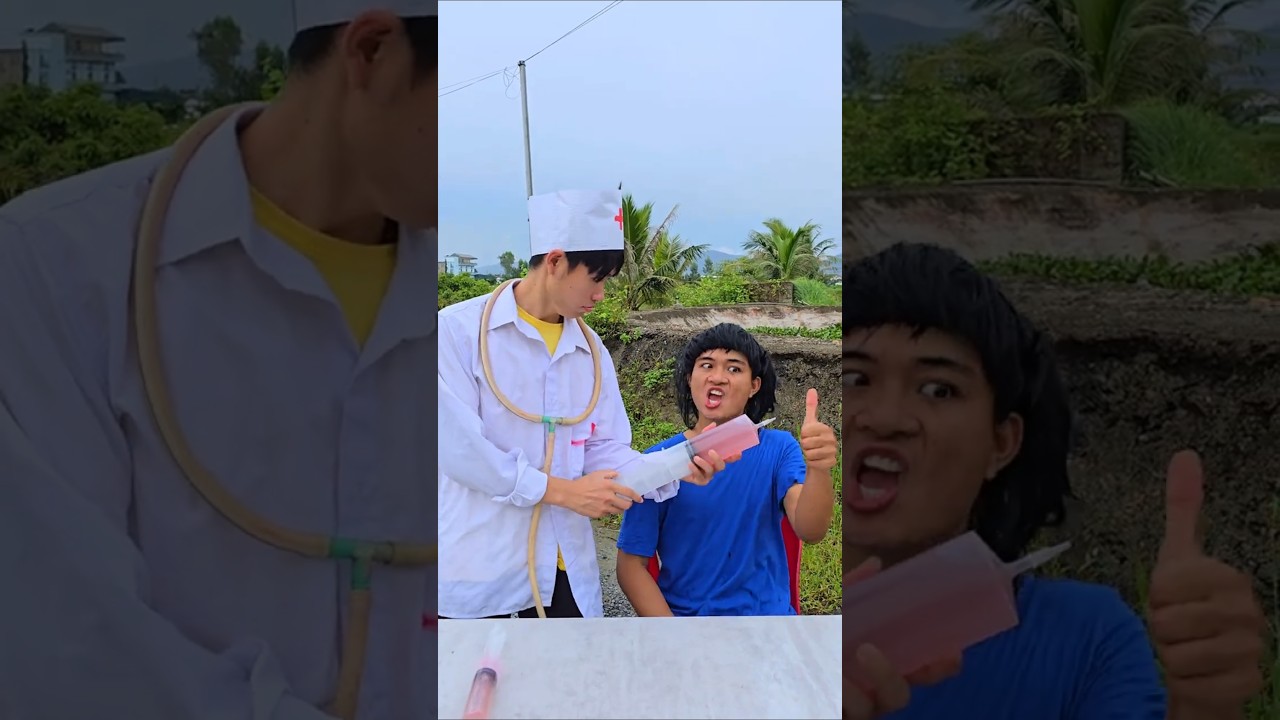 Doctor’s Shot 💉 He Acts Brave but Loses It Outside 😂😱