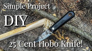 DIY BUSHCRAFT KNIFE 25 Cents