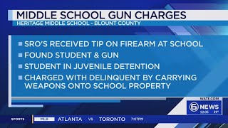 Teen charged after firearm found at Heritage Middle School
