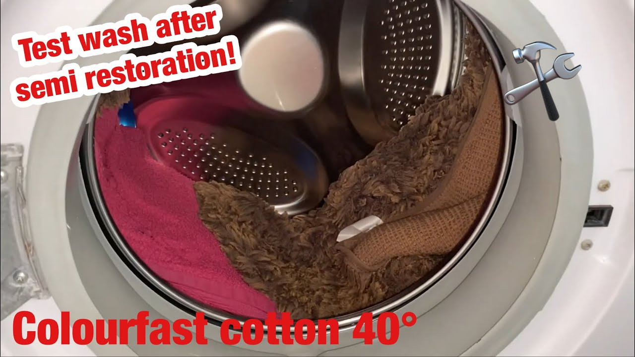 Hotpoint Ultima Extra WMA64 || Test wash: Colourfast cotton 40 (after semi restoration read desc)