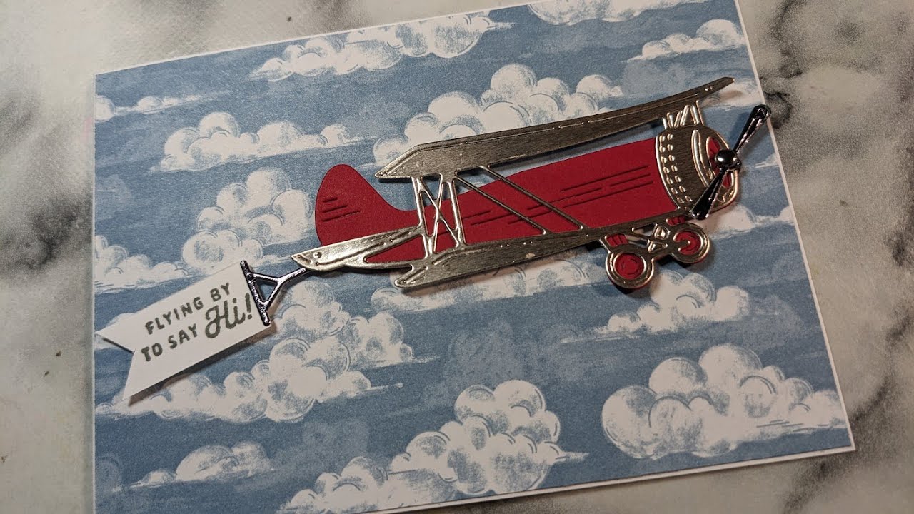 How to make a card featuring an airplane with spinning propeller. Great ...