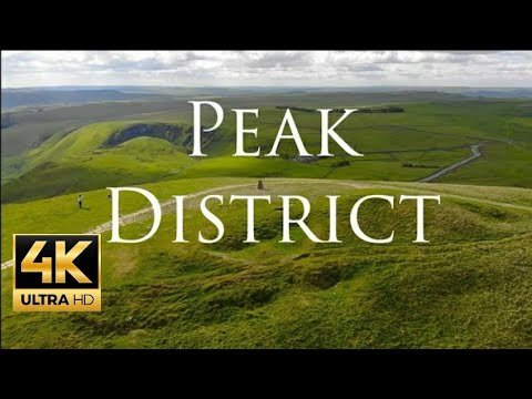 Peak District National Park Derbyshire England 4K Drone Video