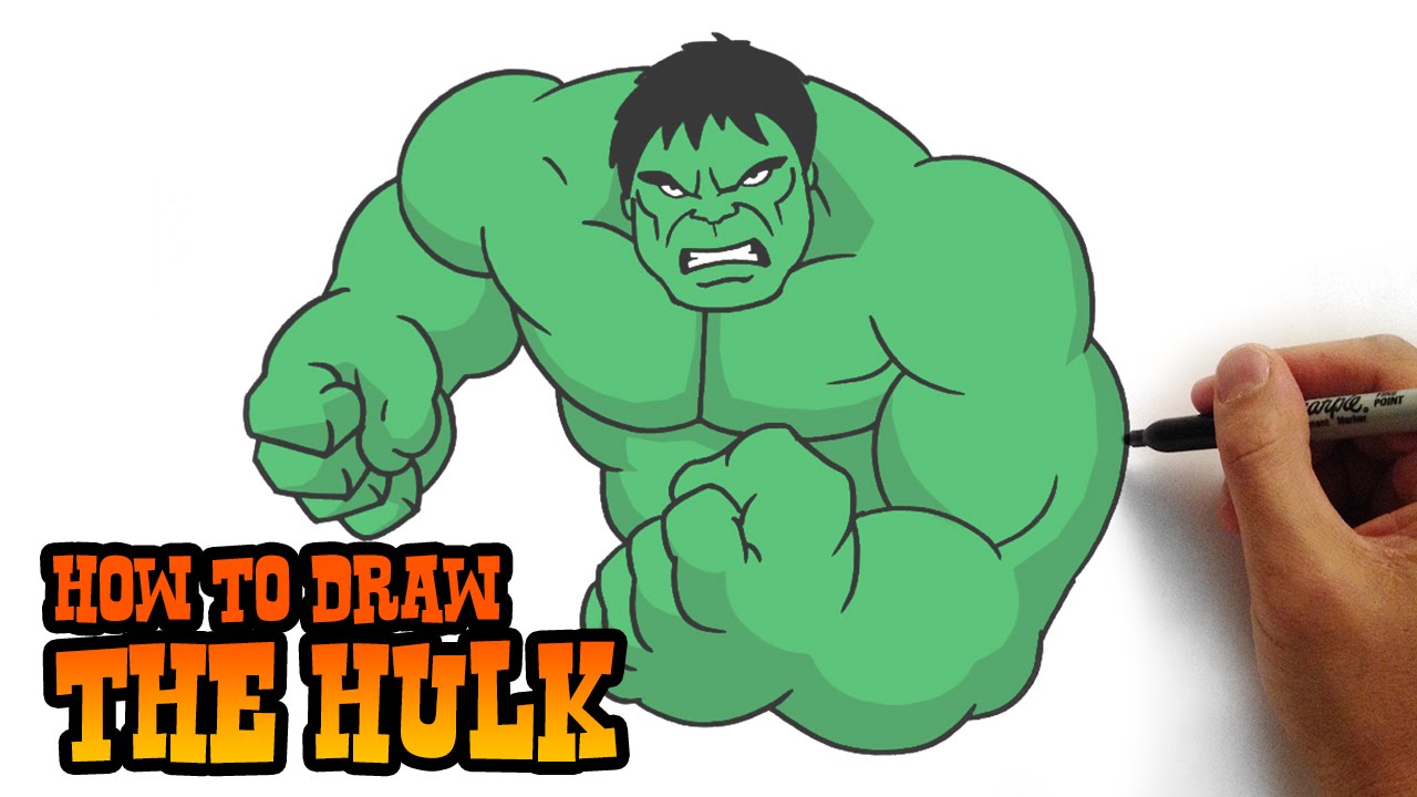 How to Draw The Hulk- Simple Step by Step Video Lesson