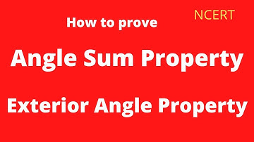 How to prove Angle sum property | Exterior angle property | Class-9 |Theorem 6.7 | Theorem 6.8