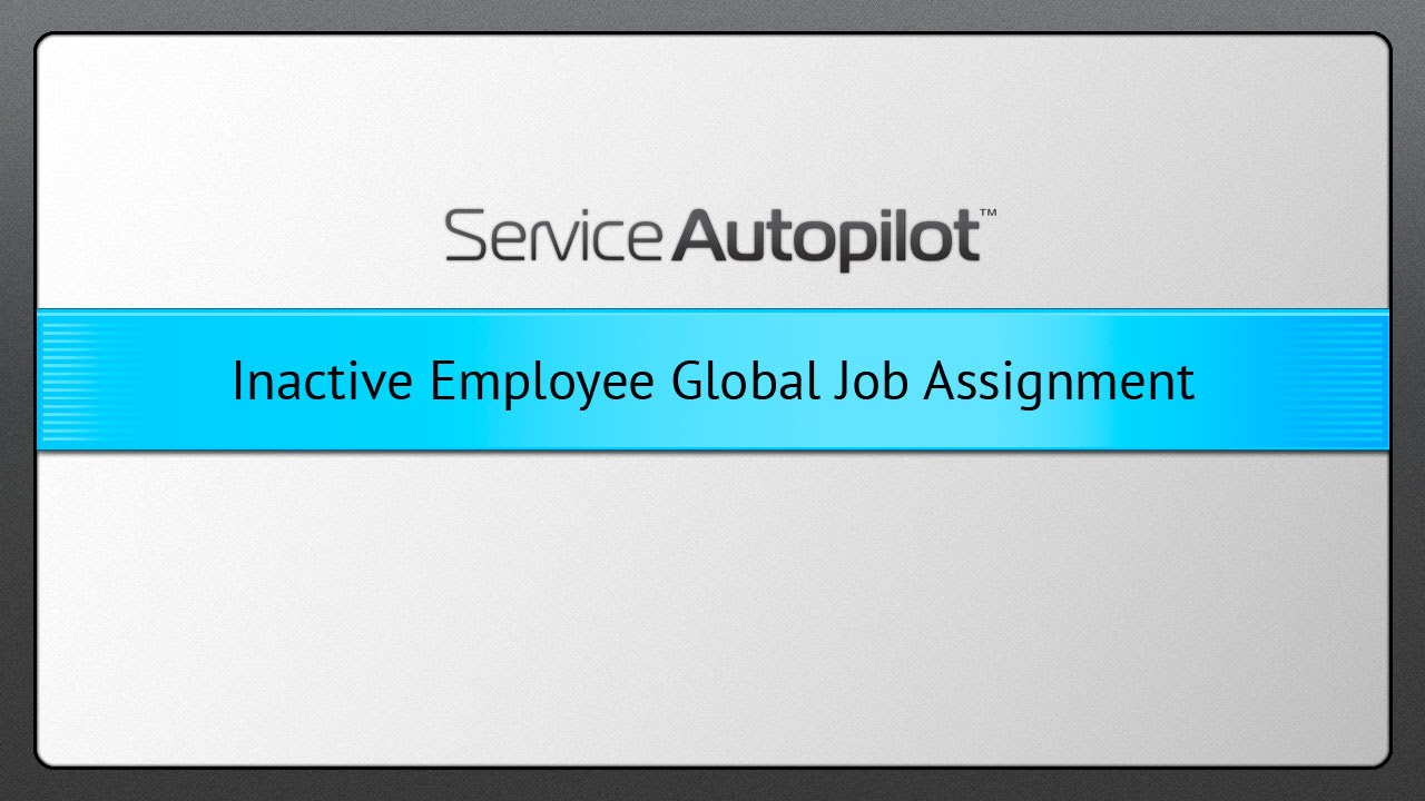Inactive Employee Global Job Assignment
