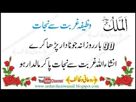 Asma ul Husna Ya Maliku Wazifa Ghurbat Se Nijat Wazifa Get Money Rizq Ba...