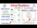 School Readiness teacher training 2025 | स्कूल रेडीनेस ट्रेनिंग 2025 | Diksha Training
