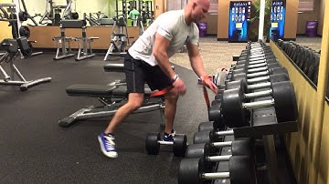 Split Stance Single Arm Dumbbell Row