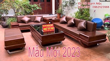 Bộ Sofa Góc L Mẫu Mới 2023 Gỗ Hương Đá Hàng ĐĂT VIp về DAKLAK - Đồ Gỗ Mạnh Mộc