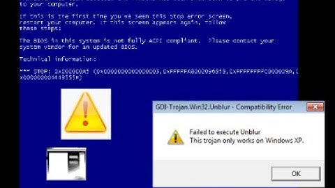 Unblur.exe error The BIOS in this system is not fully ACPI compliant while running Mercuryx86.exe