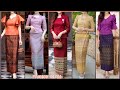 Burmese Wedding Outfits For Women&#39;s/Myanmar Traditional Thai Dress/Temple Outfits