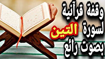 قرآن كريم - سورة التين - قران كريم بصوت جميل جدا جدا قبل النوم 😌🎧 راحة نفسية لا توصف
