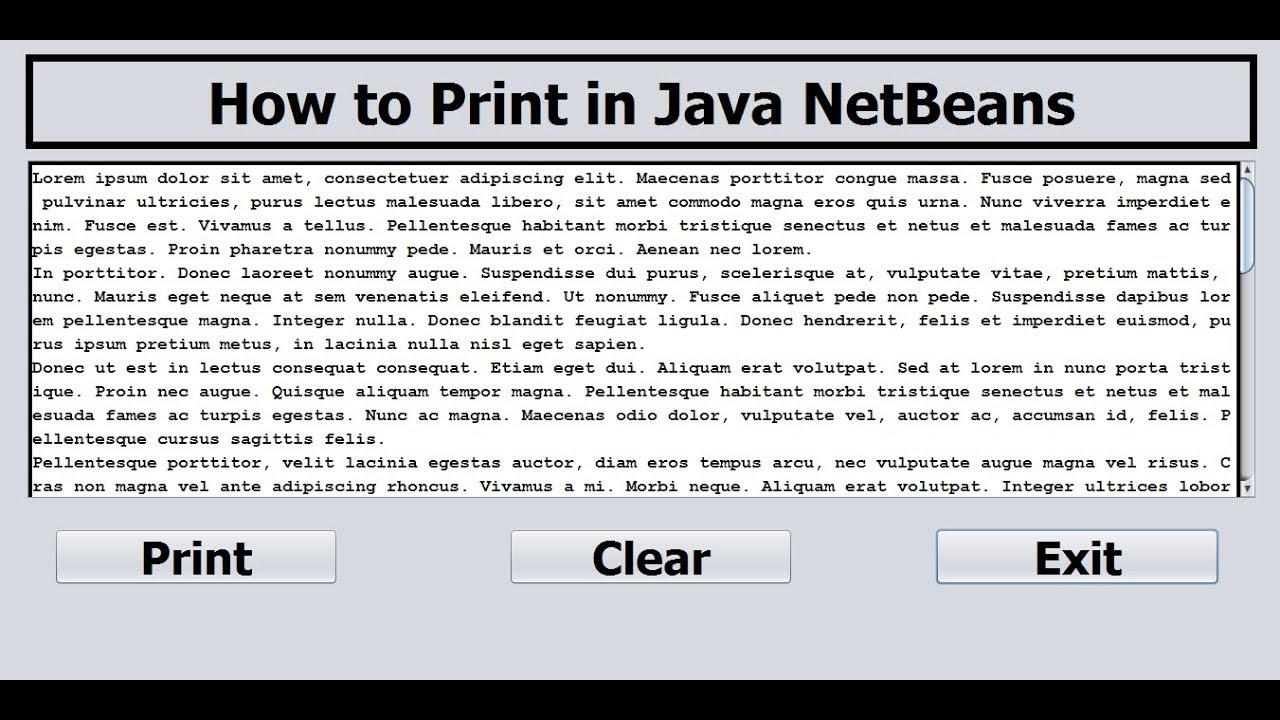 How to print document in java netbeans youtube