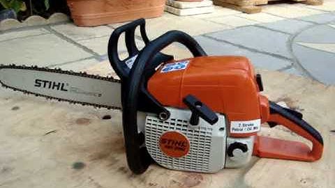 STIHL MS290 CHAIN SAW ,,, BEING TESTED AFTER FULL SERVICE