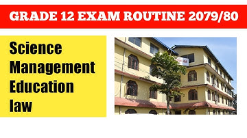 🔴Grade 12 Exam Routine |Neb Class 12 Board Exam Routine 2079/2080