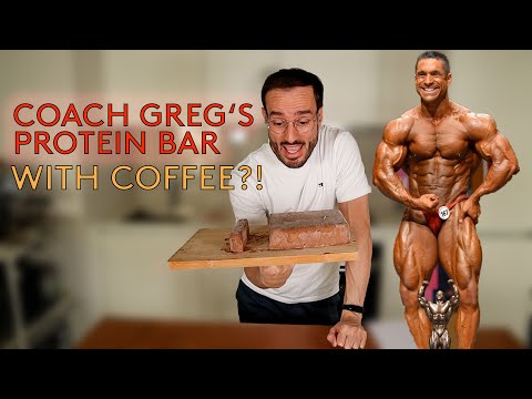 Trying to IMPROVE GREG DOUCETTE Protein Bar with COFFEE  PRE WORKOUT HOMEMADE PROTEIN BAR RECIPE