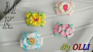 Бантики из остатков лент I DIY Bows of ribbon 25mm