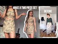 How to make a TWO PIECE SET from an old skirt (EASY)