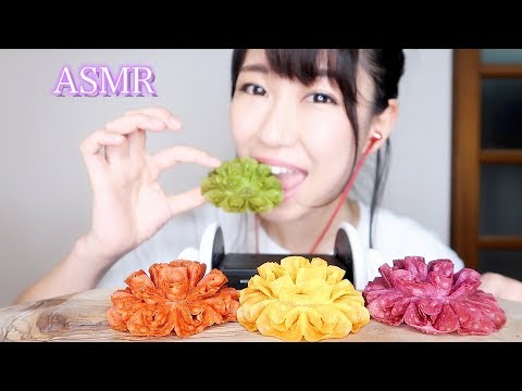 【ASMR】パリッパリなお花のお菓子を食べる音