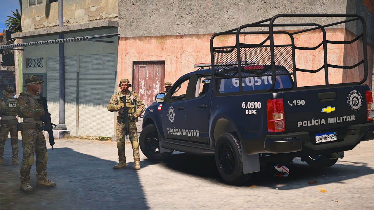 BOPE FOI DAR APOIO A 2 POLÍCIAIS QUE ESTAVAM ENQURRALADOS NA FAVELA  | PMBA - POLICIA NO GTA 5