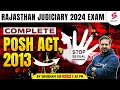 Complete posh act 2013 for rajasthan judiciary 2024 exam  shubham upadhyay sir