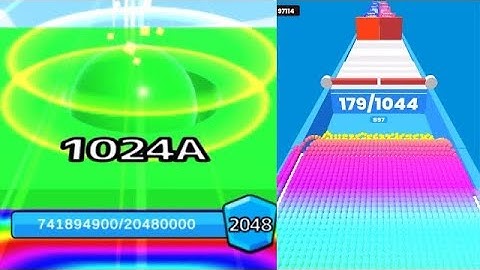 Part - 44 : Ball Run 2048 Merge Number vs Canvas Run all levels iOS Android gameplay #cutiepie22yt