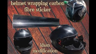 Helmet Sticker Modified | Off Road Helmet Full Wrapping Carbon Fibre Sticker | #shorts #video #viral