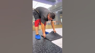 Gym rubber carpet installation- Good tools and machinery make work easy