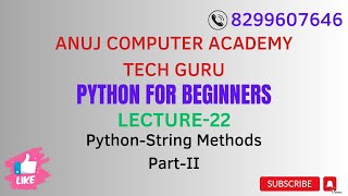 Python-String-Methods-Part-II
