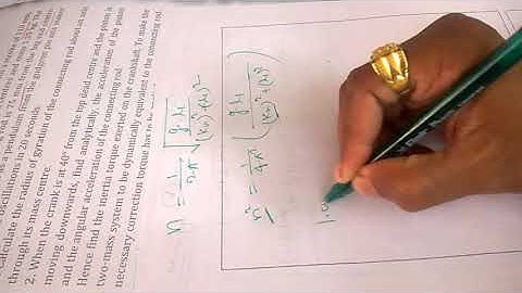 DOM-Numerical on Inertia Force in Reciprocating Mass - 8 #machine #unbalanced #mass #mechpandit