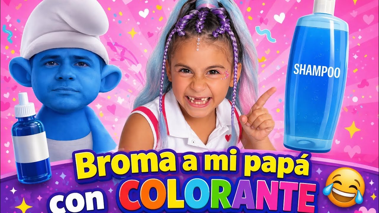 Broma a mi papá: le puse colorante azul al shampoo 🤣 - YouTube