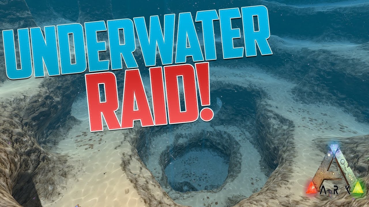 Ark Hilarious Underwater Cave Base Raid Ark Console Raids Youtube