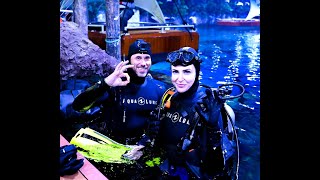Swimming with sharks at The National Aquarium in Abu Dhabi