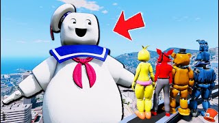 Animatronics VS Evil MR STAY PUFT MARSHMALLOW MAN! Ghostbusters (GTA 5 Mods FNAF RedHatter)