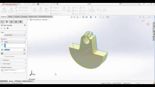 Celebrity Tutorial 2.5 -Single Cylinder Engine-crank shaft crank case Assembly-Rear Counterweight (Solidworks) Profile