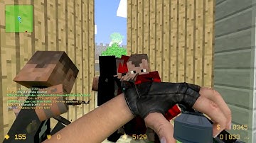 Counter-Strike Source - Minecraft Final - Zombie Escape Mod - ze_minecraft_final_fix + SKINS