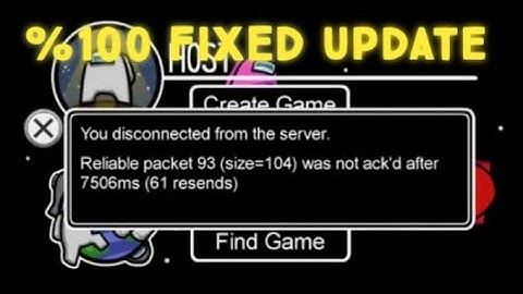 AMONG US DISCONNECT SERVER HATASI ÇÖZÜMÜ! (FİX PROBLEM)
