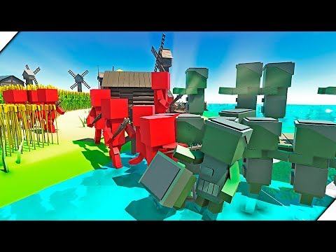 БРОНИРОВАННЫЕ ЗОМБИ НАШЛИ ПОСЕЛЕНИЕ - Игра Ancient Warfare 3