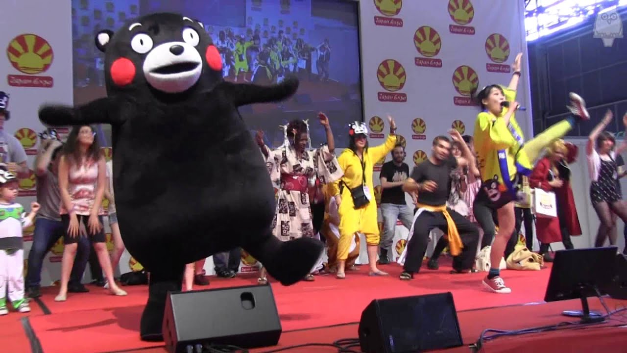 くまモン フランスの皆からモテモテ くまモン体操 で熊本から世界を元気に Japan Expo14 Youtube