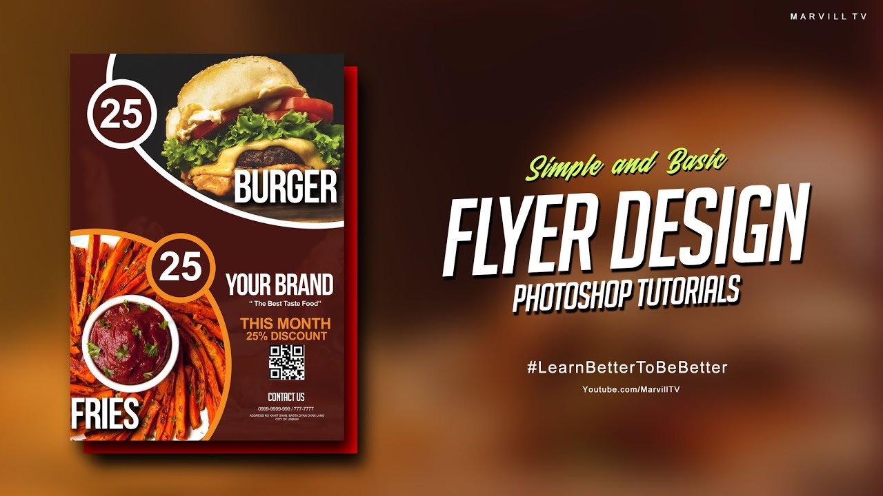 Flyer Design Tutorial In Adobe Photoshop Basic Editing Tutorial Youtube