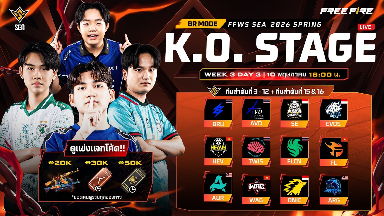 LIVE 🔴 [TH] FFWS SEA 2026 Spring Knockout Stage - Day 9